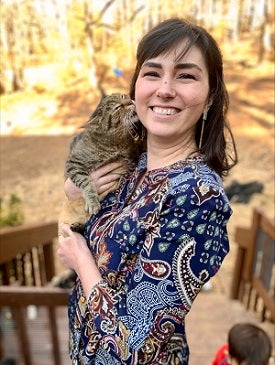 Carrie Ducote holding cat