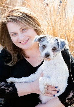 Tracy Miller with dog