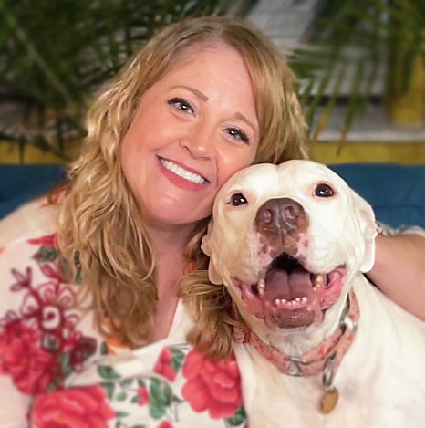 Whitney Bollinger of Best Friends Animal Society with her dog Norah